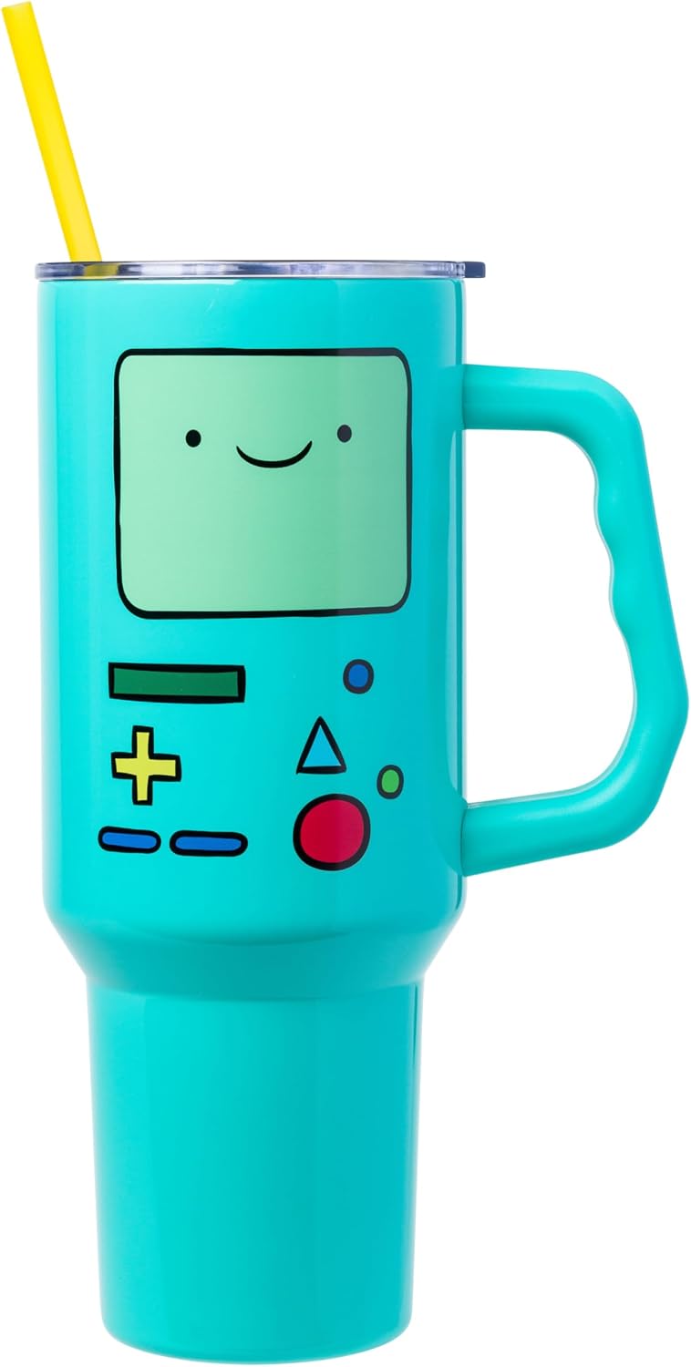 Silver Buffalo Adventure Time BMO, Stainless Steel Tumbler, 40oz