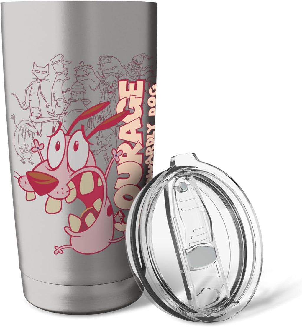 Courage the Cowardly Dog Running Scared Stainless Steel Insulated Tumbler