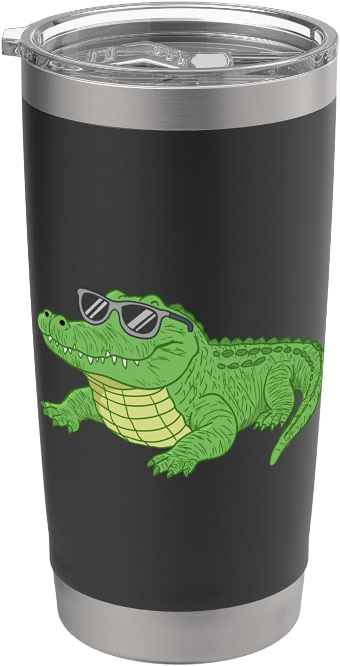 Cartoon Alligator Cool Alligator Stainless Steel Insulated Tumbler