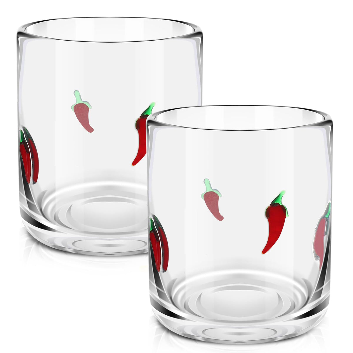 SiliFine 2 Pcs Candy Bear Icon Juice Glasses