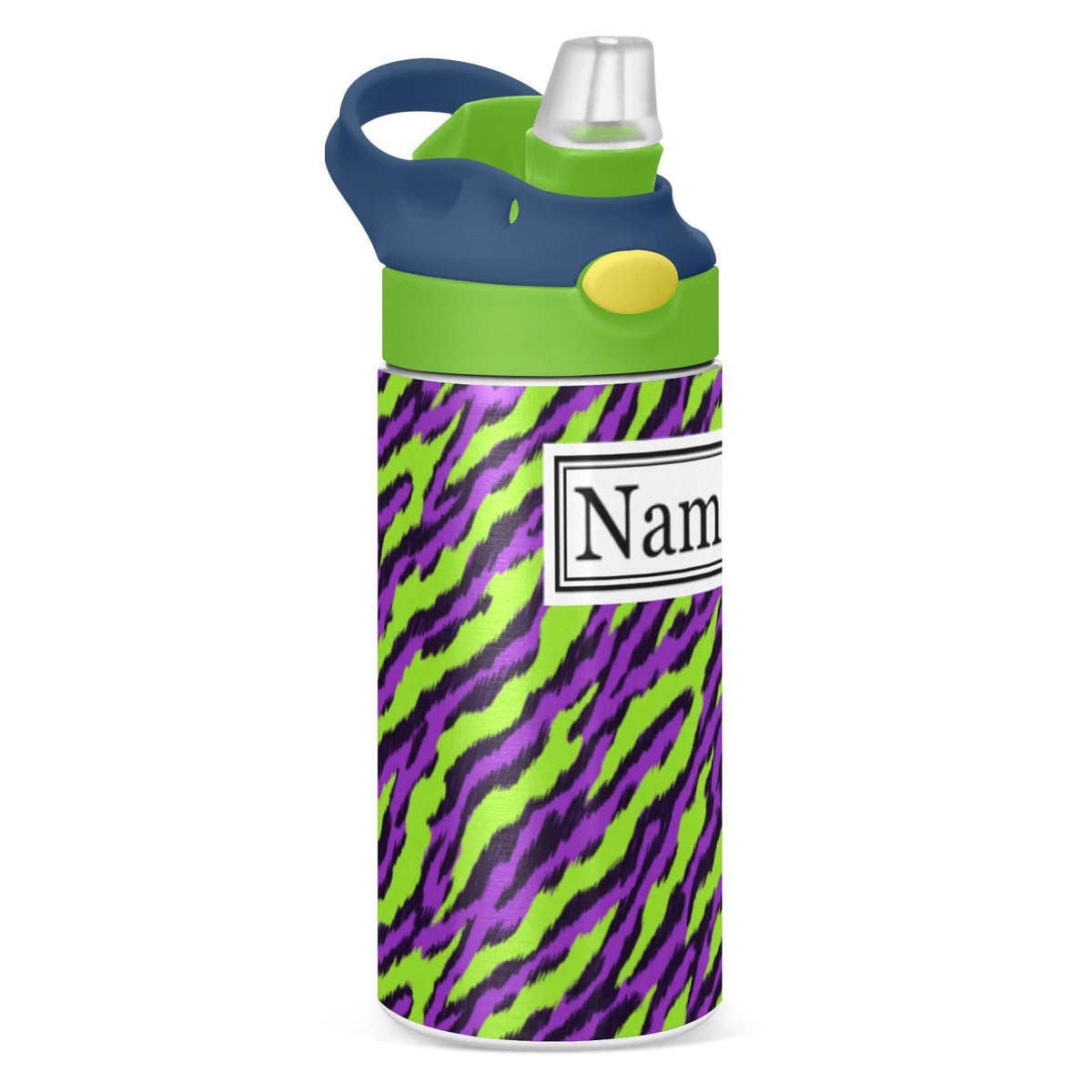 Personalized Name Water Bottles for Kids Cartoon Rats Cheese Custom Toddlers Insulated Stainless Steel with Straw Lid Tumbler Gift for Boys Girls Birthday School