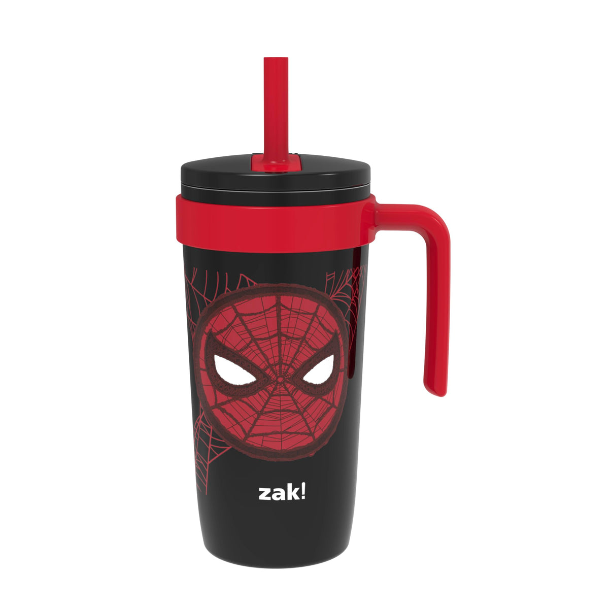 Zak Designs Disney Lilo & Stitch Fairway Travel Tumbler for On the Go or At Home, 18oz Stainless Steel with Vacuum Insulation, Spillproof Silicone Straw, and Carry Handle for Cold Drinks (Stitch)