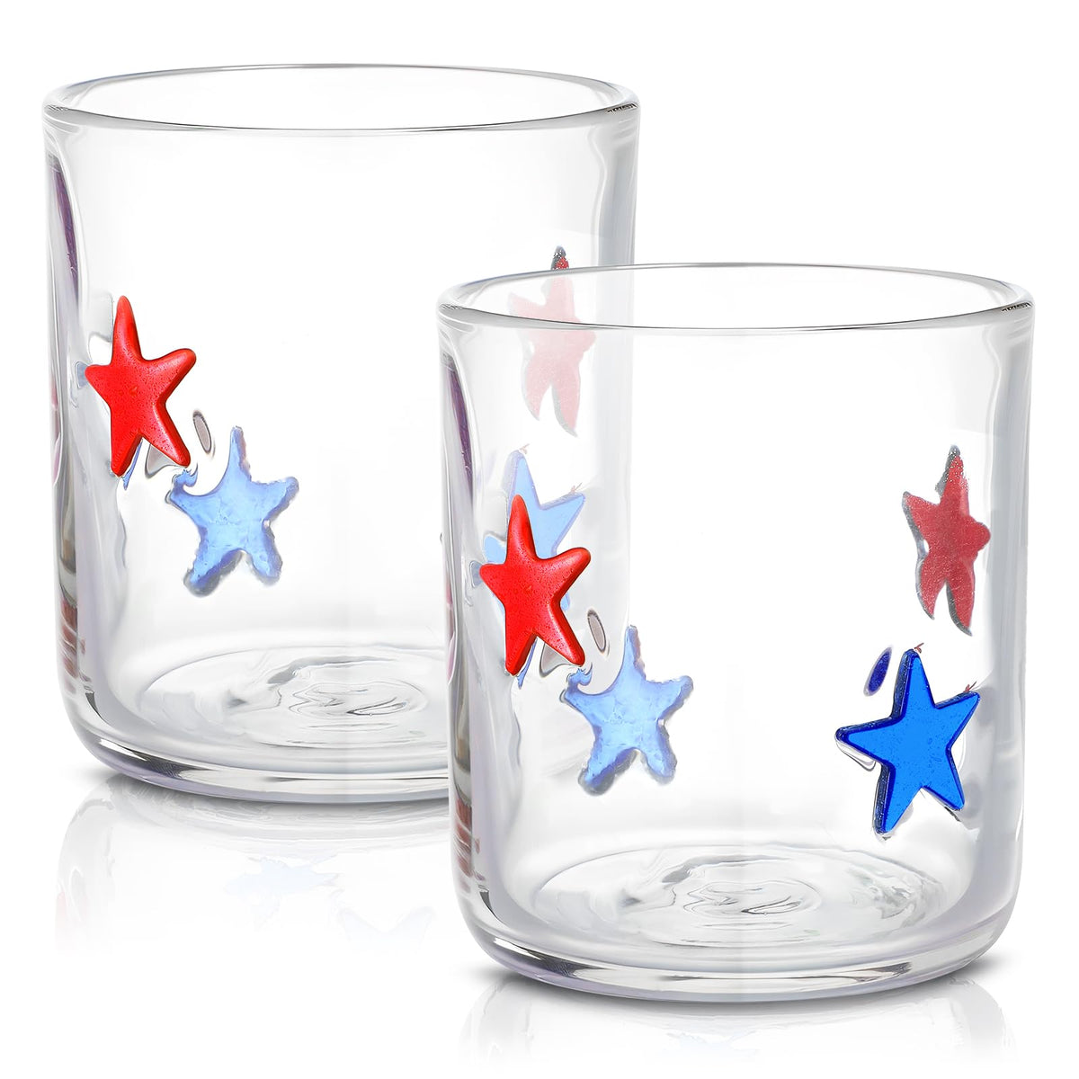 SiliFine 2 Pcs Candy Bear Icon Juice Glasses
