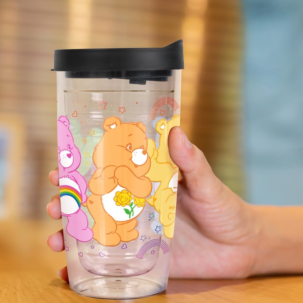 Care Bears Bear Wrap Double-Walled Plastic Travel Tumbler Keeps, 16oz.