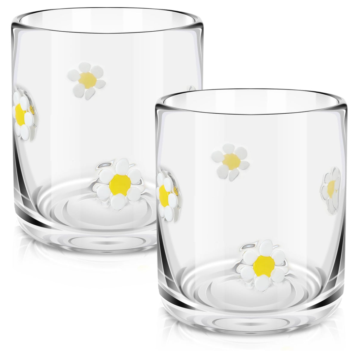 SiliFine 2 Pcs Candy Bear Icon Juice Glasses