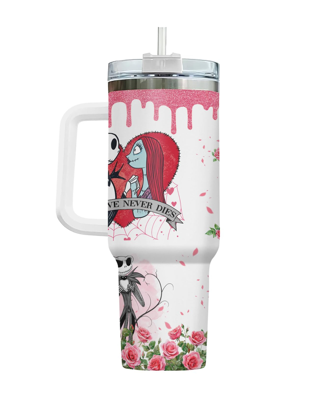 Movie Cartoon Dog Tumbler 40oz with Handle & Straw