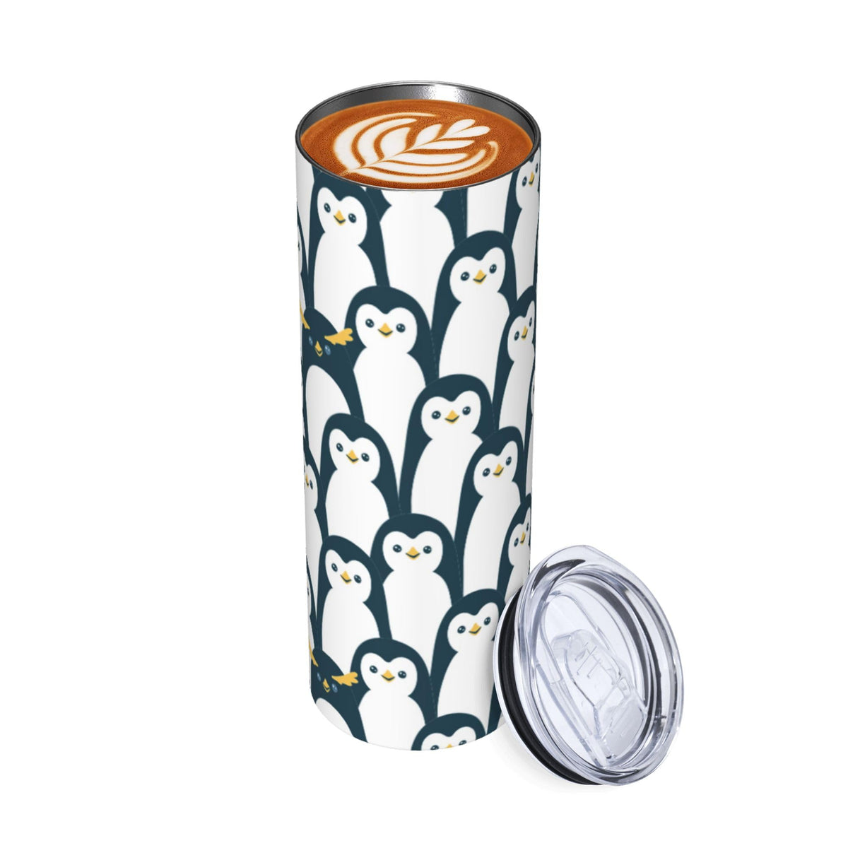 Penguin Tumbler Stainless Steel Vacuum Insulated Coffee Mugs Cup Travel Mug 20 OZ For Home Office Sport Party Gifts…