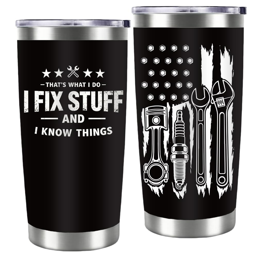20oz Cartoon Ambulance Tumbler with Straw Funny White Stainless Steel Insulated Travel Mug Leak-proof Keeps Cold or Hot Coffee Tea Water Tumblers Cup Doctor Nurse Gifts for Women Men