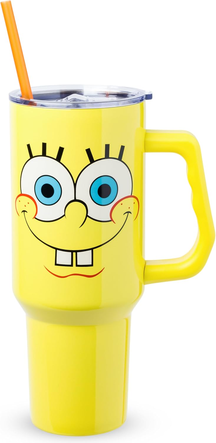 Silver Buffalo Spongebob Squarepants, Stainless Steel Tumbler, 40oz