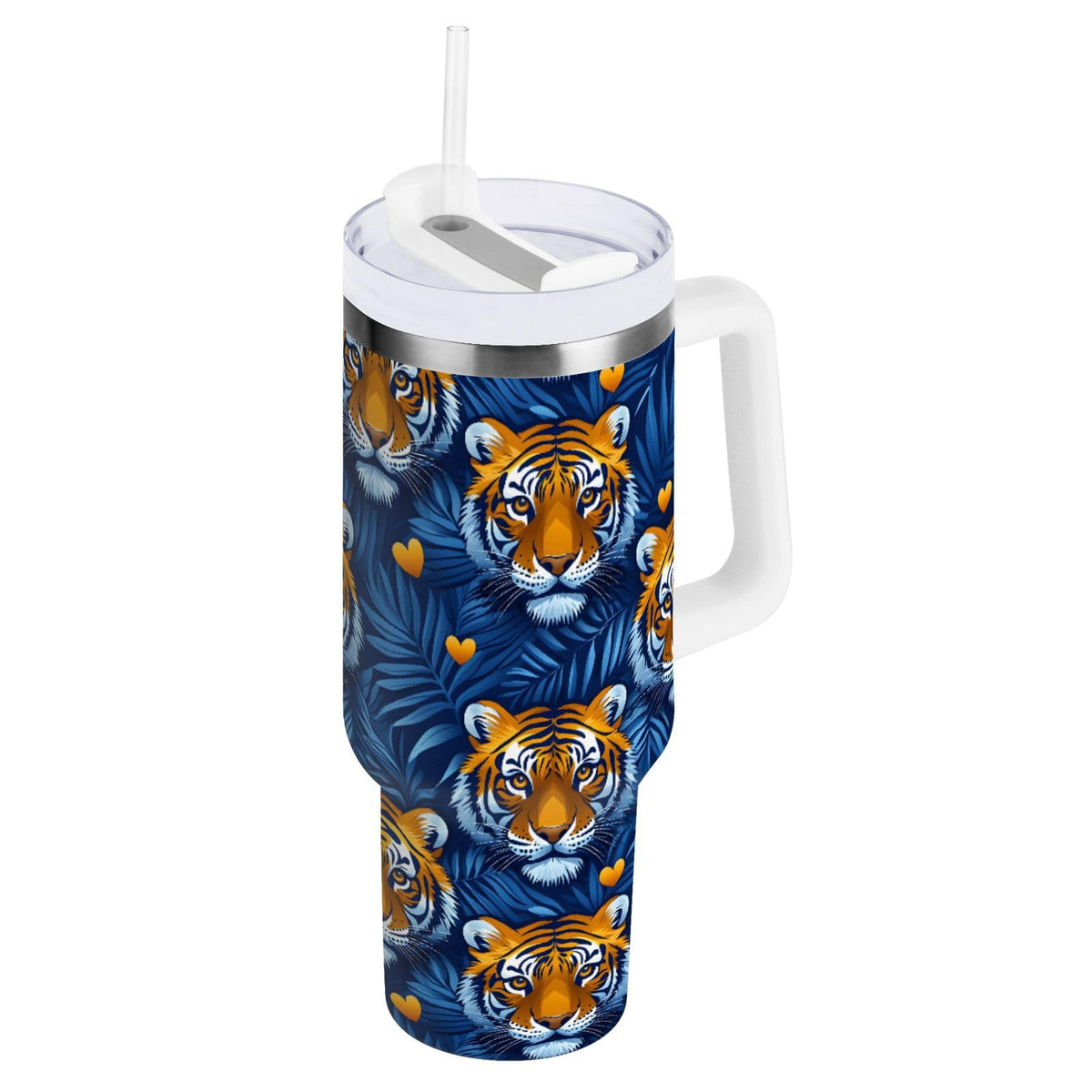 30oz Tumbler Cartoon Giraffes Insulated Coffee Cup Stainless Steel Travel Mug Car Water Bottle with Lid Straw Handle