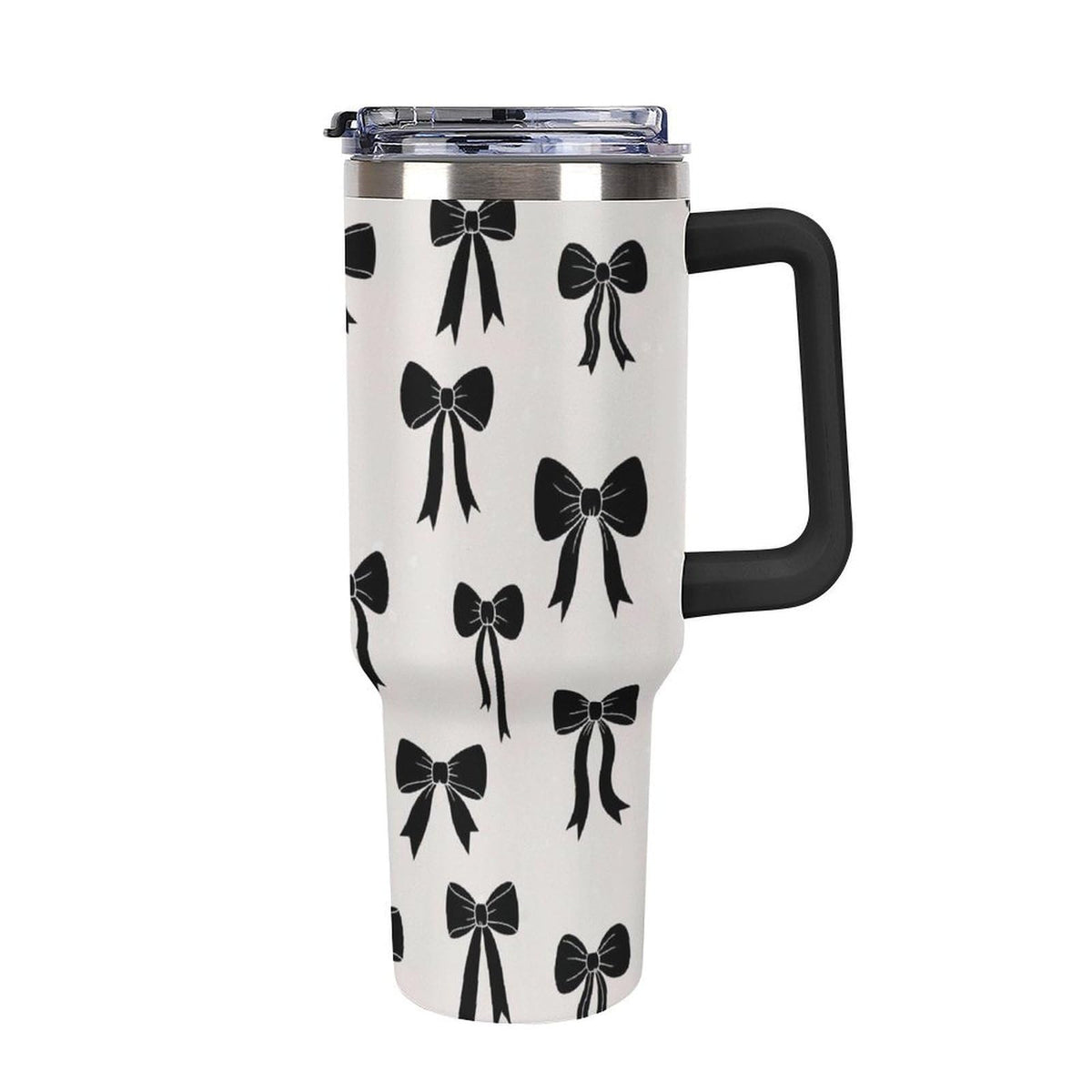 Black Cat Yellow Eyes Tumbler with Lid And Straw 40oz Cartoon Halloween Stainless Steel Cup Insulated, Large Capacity Car Cup, Leakproof Travel Tumbler Coffee Mug with Handle