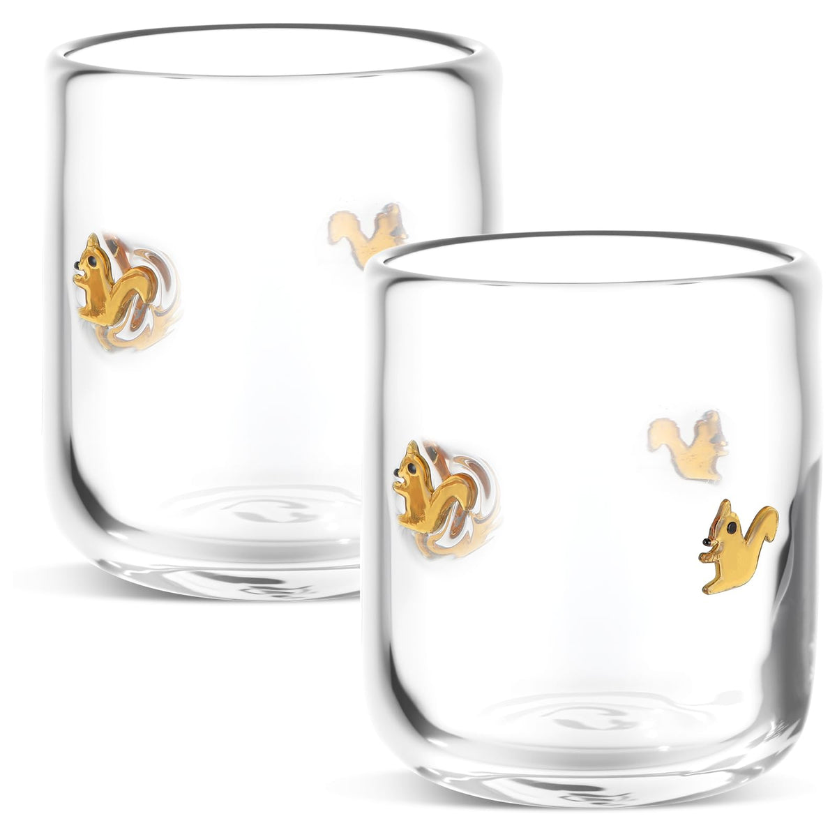 SiliFine 2 Pcs Candy Bear Icon Juice Glasses