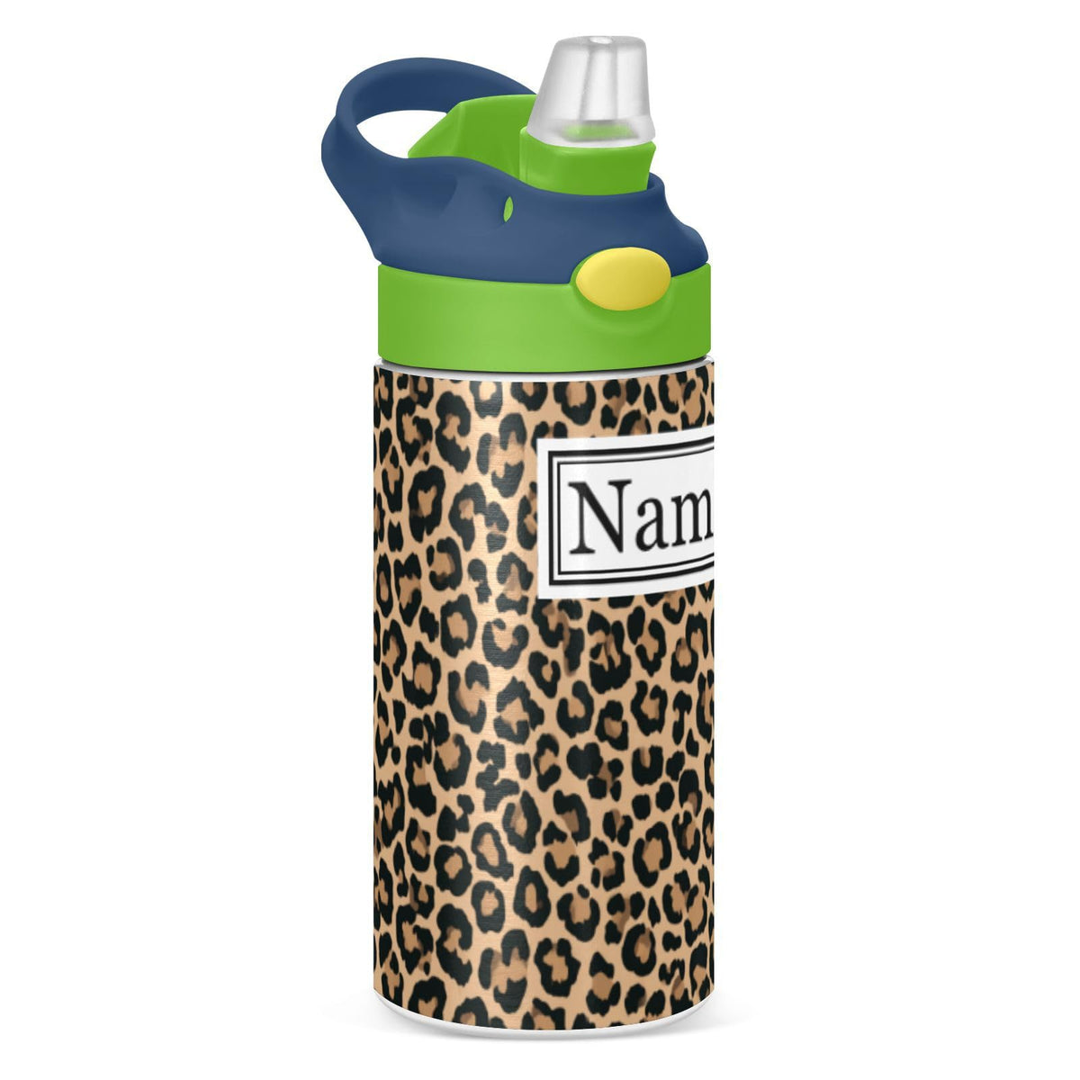 Personalized Name Water Bottles for Kids Cartoon Rats Cheese Custom Toddlers Insulated Stainless Steel with Straw Lid Tumbler Gift for Boys Girls Birthday School