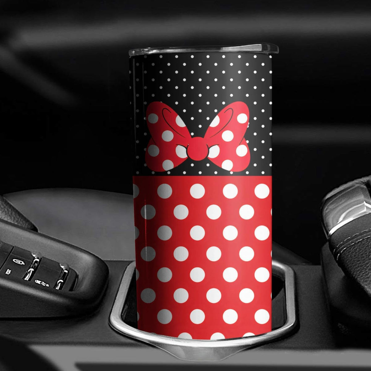 Cartoon Mouse Tumbler for Women Gift Bowknot with Lid&Straw 20ozCup