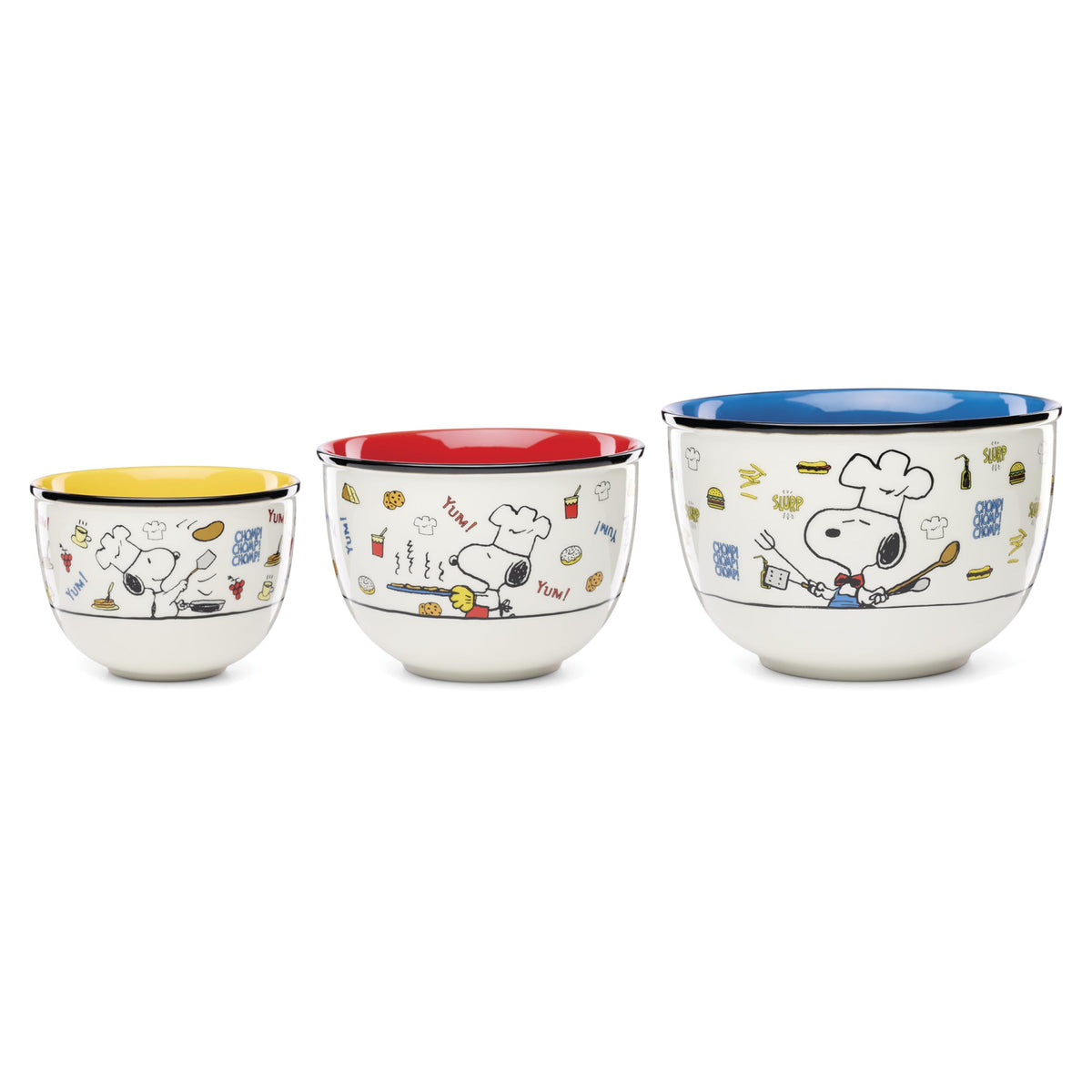Lenox Chef Snoopy Porcelain Snack Bowls, 12oz, Set of 4
