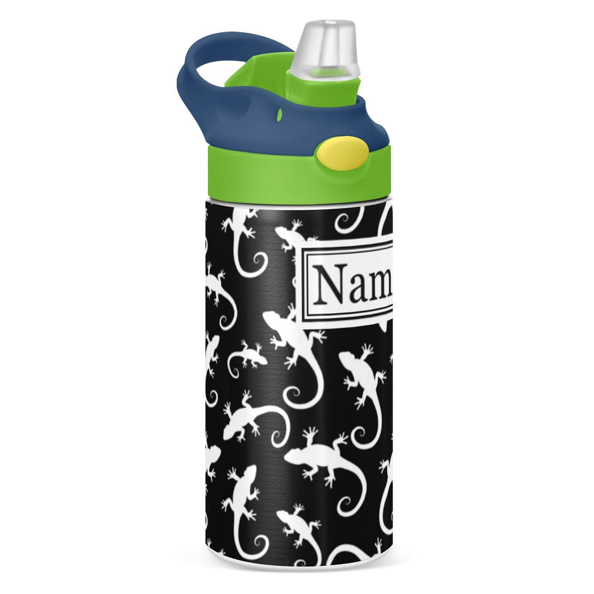 Personalized Name Water Bottles for Kids Cartoon Rats Cheese Custom Toddlers Insulated Stainless Steel with Straw Lid Tumbler Gift for Boys Girls Birthday School