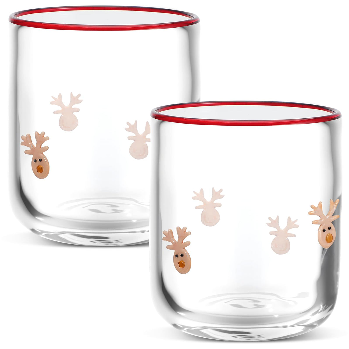 SiliFine 2 Pcs Candy Bear Icon Juice Glasses