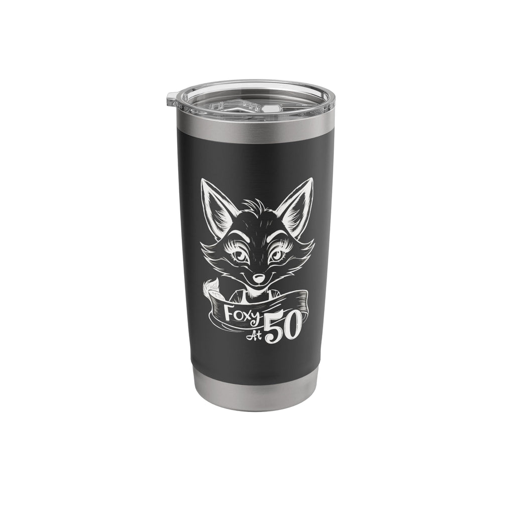 Foxy At 50 Happy 50th Birthday Celebrating Fifty Years Women Stainless Steel Insulated Tumbler