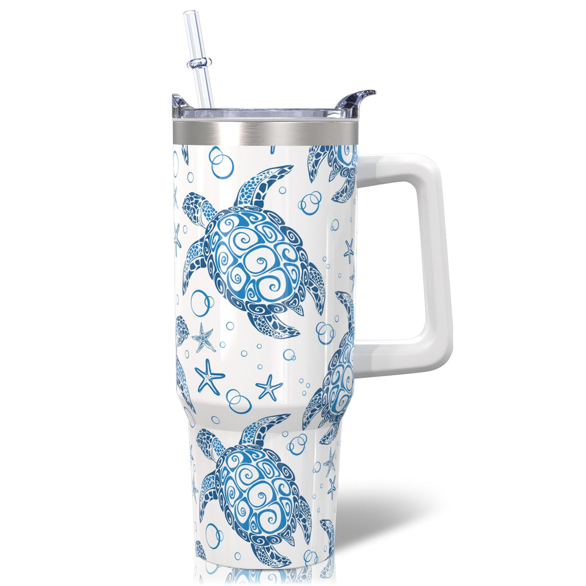 30oz Cartoon Castle Gifts for Castles Lovers-Bowknot Fireworks Tumbler with Handle with Lid and Straw Cup Stainless Steel Insulated Travel Coffee Mug - Birthday,Christmas Gift