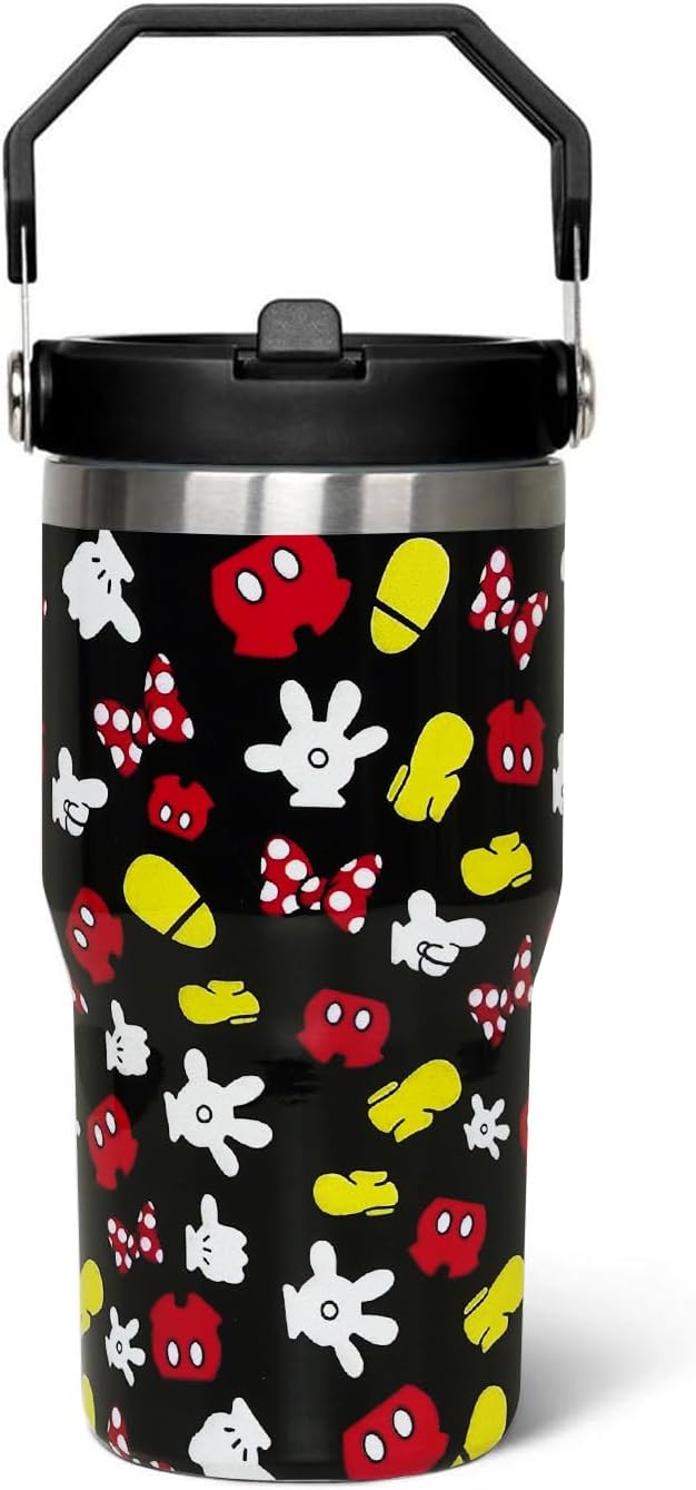 Cartoon Mouse Tumbler 20 Oz With Lid and Flip Straw Cup