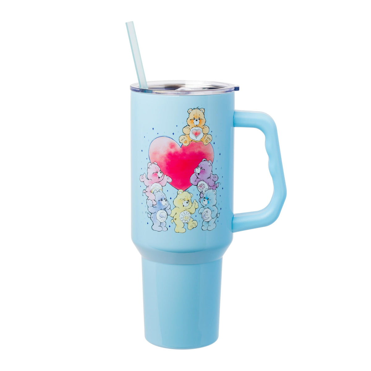 Silver Buffalo Care Bears Watercolor, Stainless Steel Tumbler, 40oz