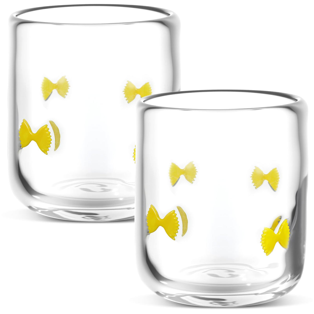 SiliFine 2 Pcs Candy Bear Icon Juice Glasses