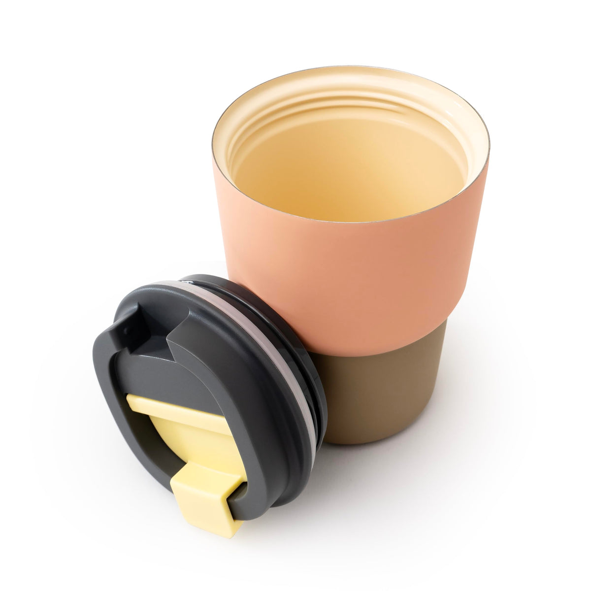 asobu Extra Large Travel Explorer Tumbler for Hot and Cold with Stainless Steel Removable Coffee Mug Sleeve - Straw and Flip Open Sip Spout, 34 oz / 25 oz (Basil Green)