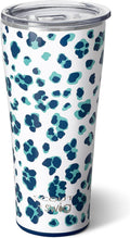 Swig Life 32oz Insulated Tumbler, Travel Coffee Tumbler with Lid, Cup Holder Friendly Travel Coffee Mug, Stainless Steel with Lid (Cool Cat)