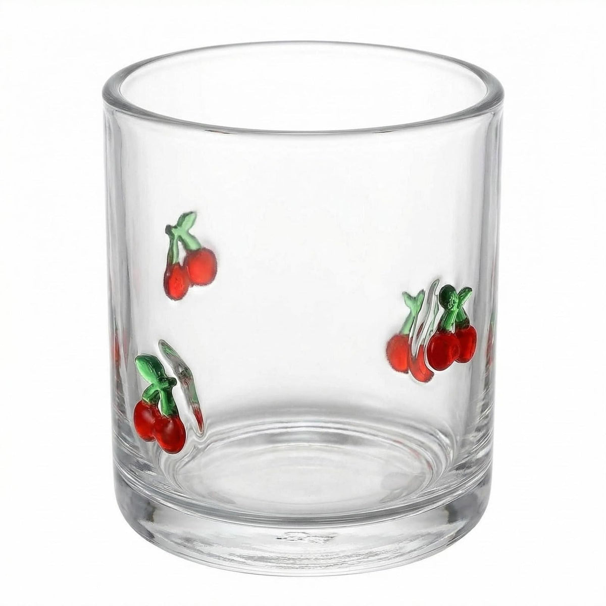 Cherry Icon Juice Glasses, Aesthetic Glass Juice Cups 14 oz Cocktail Glasses Drinking Glass Old Fashioned Iconic Glasses for Women Sister Friend Party (1, Orange)