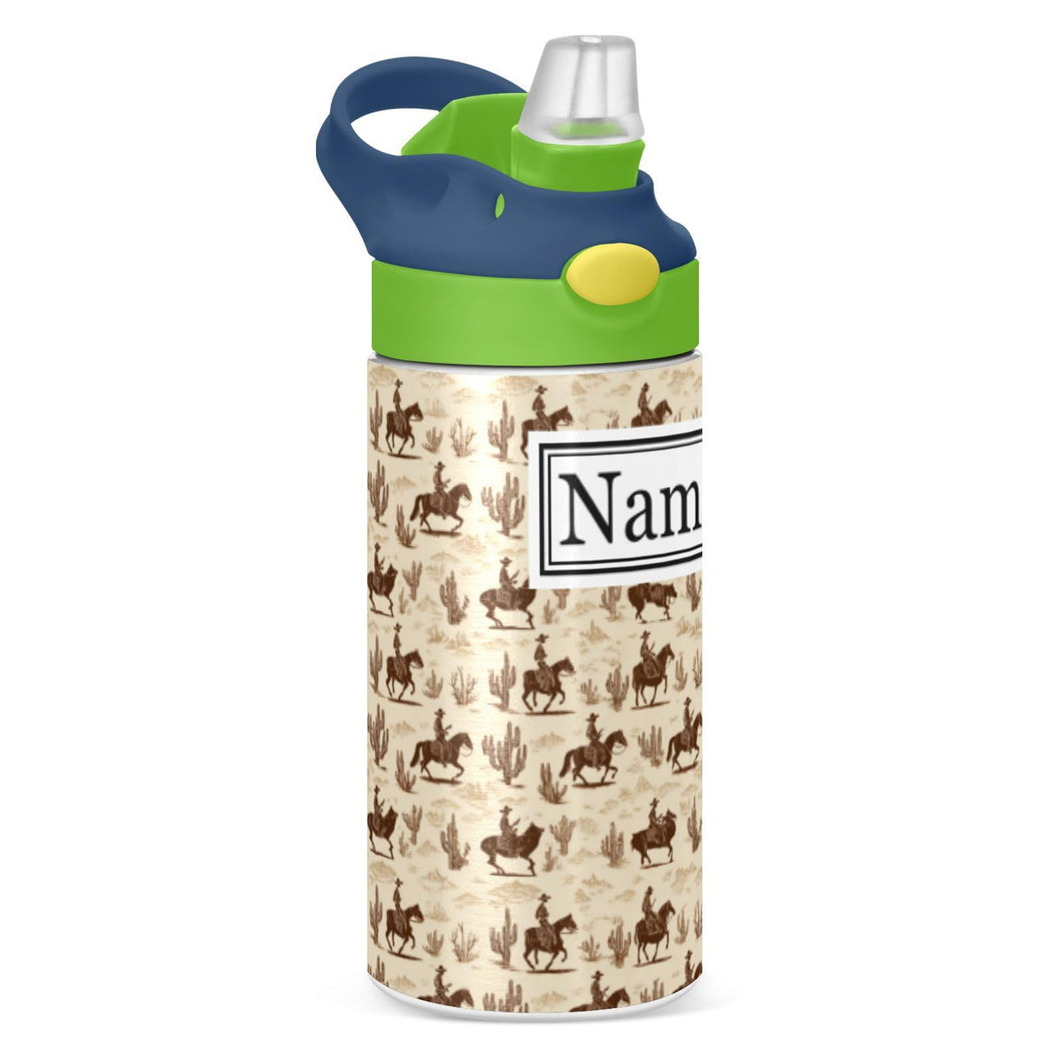 Personalized Name Water Bottles for Kids Cartoon Crocodiles Basketball Custom Toddlers Insulated Stainless Steel with Straw Lid Tumbler Gift for Boys Girls Birthday School