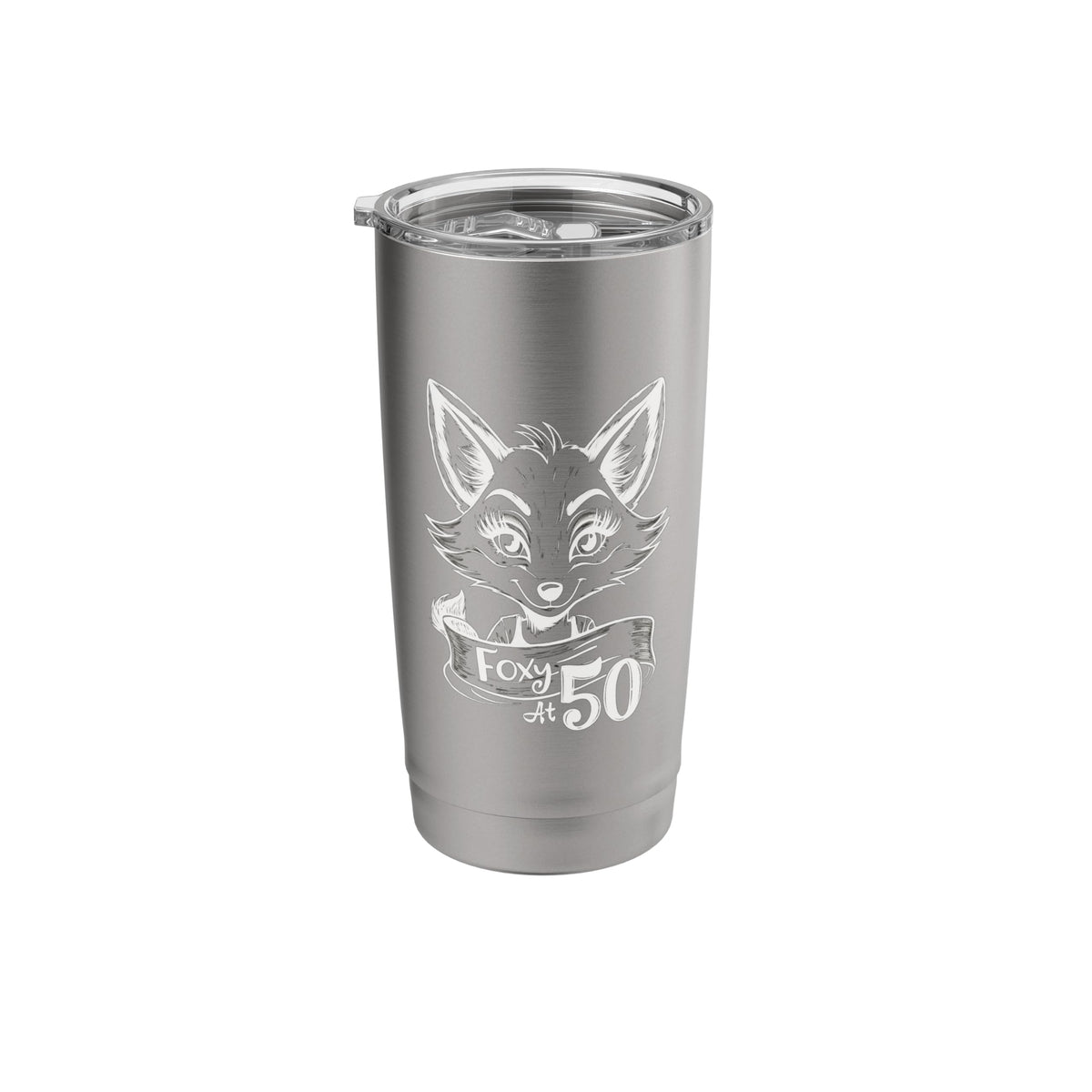 Foxy At 50 Happy 50th Birthday Celebrating Fifty Years Women Stainless Steel Insulated Tumbler