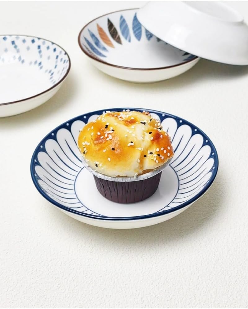 6 inch 4 Pack Cute Japanese Style Ceramic Candy Bowls
