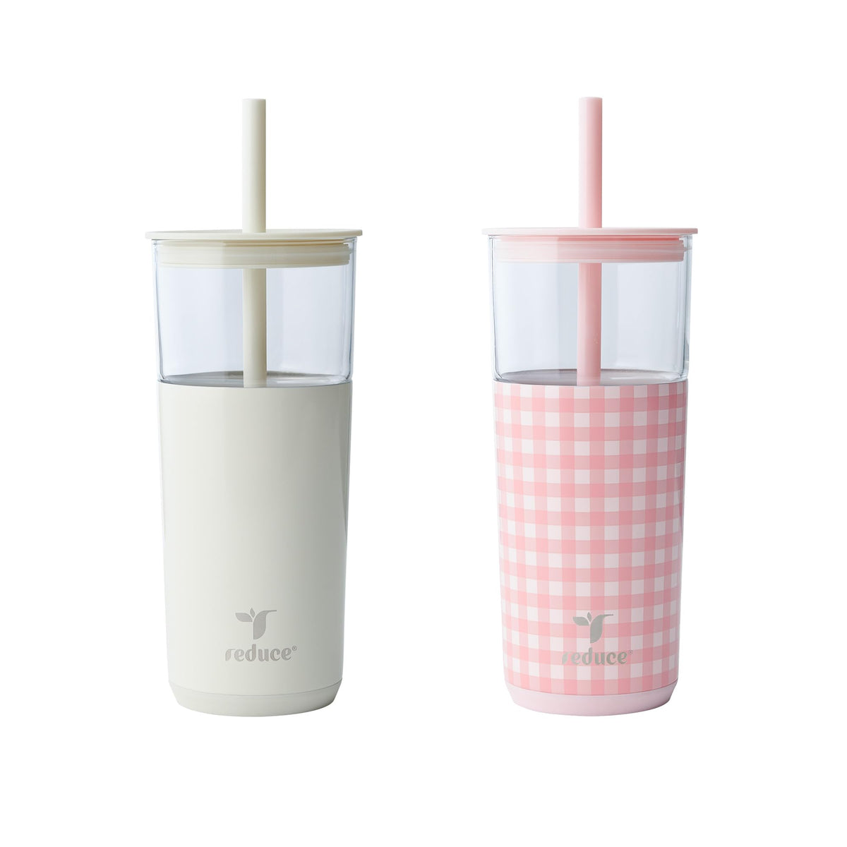 REDUCE Aspen - 20oz Vacuum Insulated Glass Tumbler - Extra Wide Straw & Lid