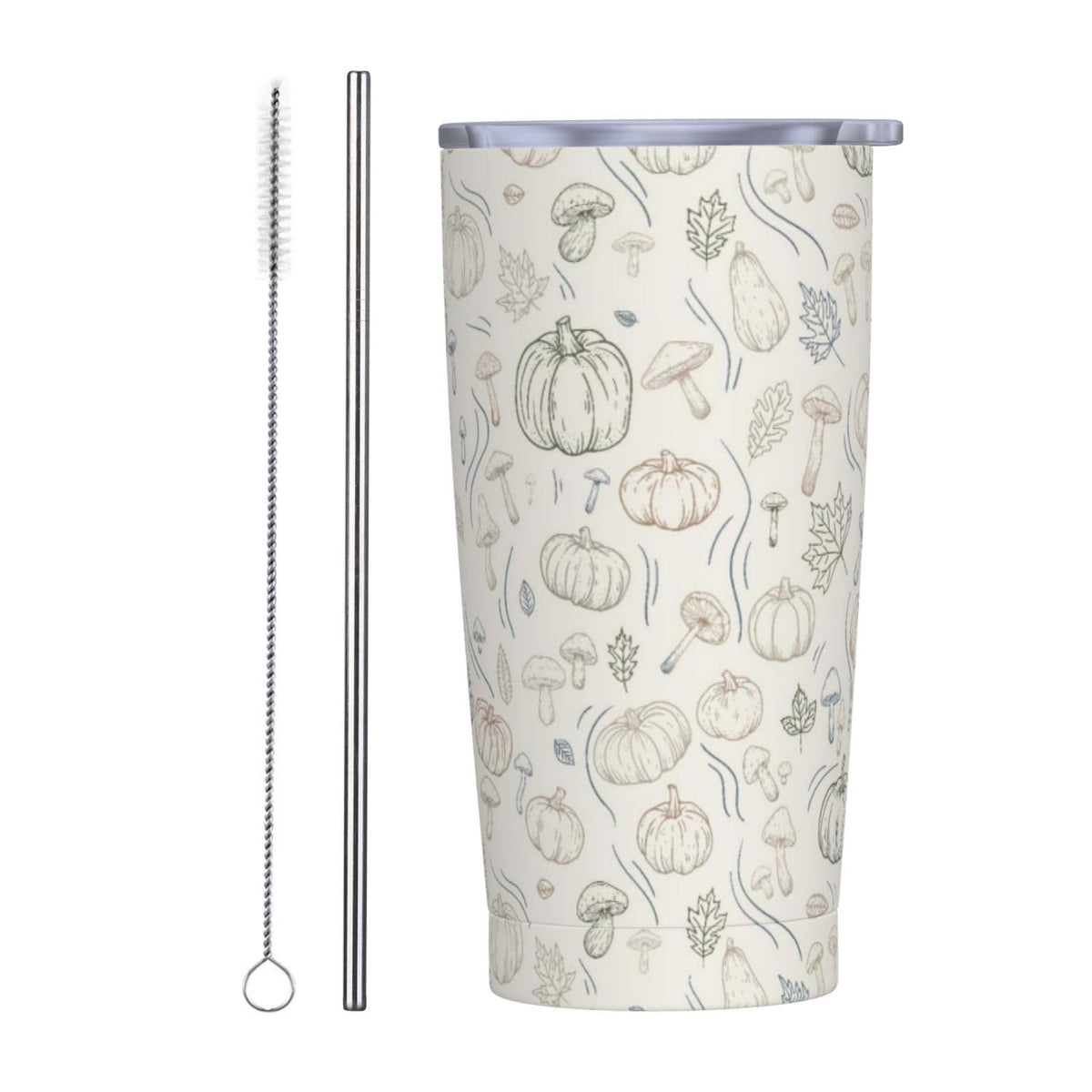 Skiing 20oz Tumbler with Lid and Straw for Sports Lovers, Winter Fashion Ski Sport Insulated Mug Cartoon Ski Sport Design Stainless Steel Tumbler Double Wall Vacuum Travel Mug Coffee Cup