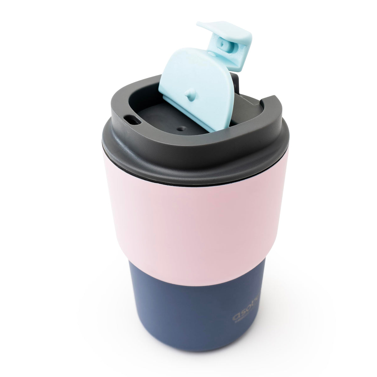 asobu Extra Large Travel Explorer Tumbler for Hot and Cold with Stainless Steel Removable Coffee Mug Sleeve - Straw and Flip Open Sip Spout, 34 oz / 25 oz (Basil Green)