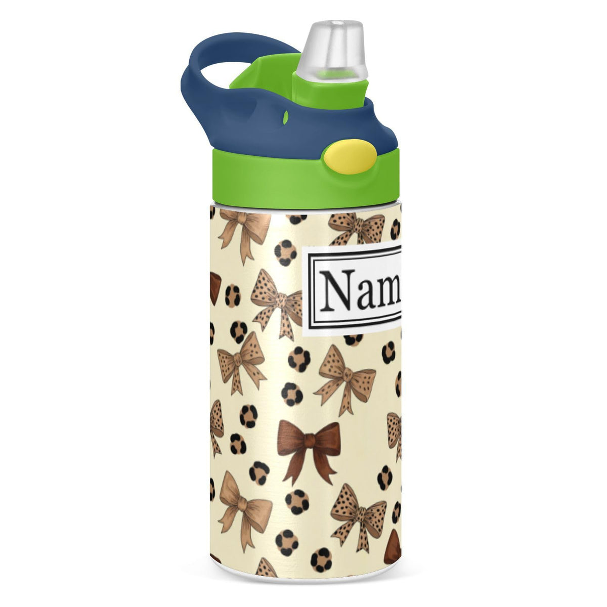 Personalized Name Water Bottles for Kids Cartoon Crocodiles Basketball Custom Toddlers Insulated Stainless Steel with Straw Lid Tumbler Gift for Boys Girls Birthday School