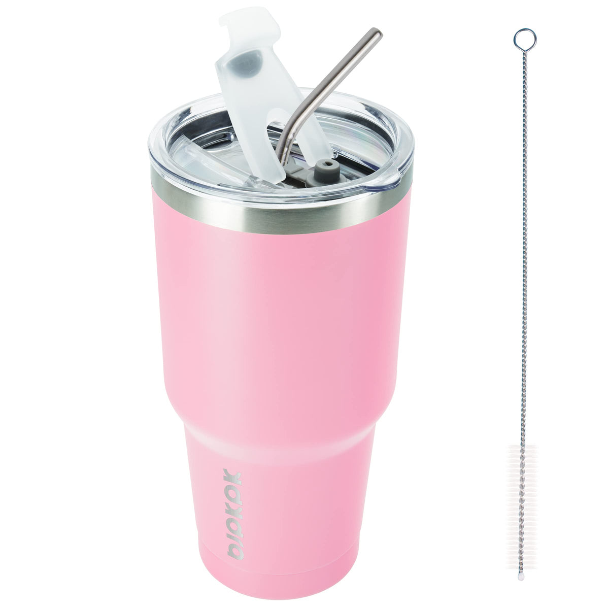 BJPKPK 30 oz Tumbler with Lid and Straw, Insulated Stainless Steel Cup