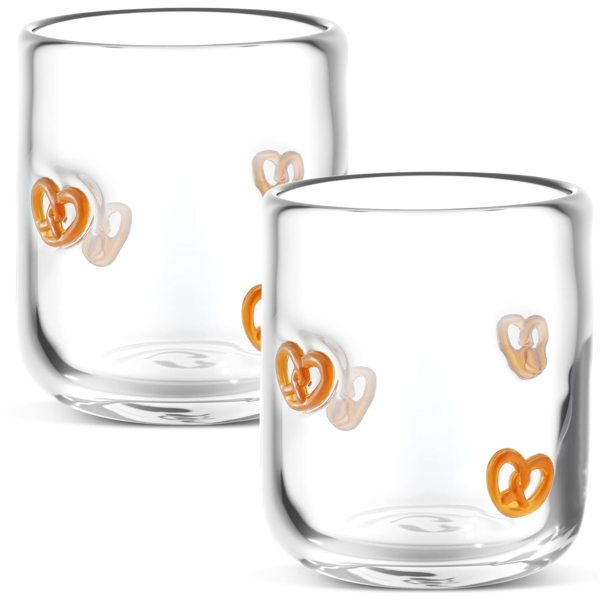 SiliFine 2 Pcs Candy Bear Icon Juice Glasses