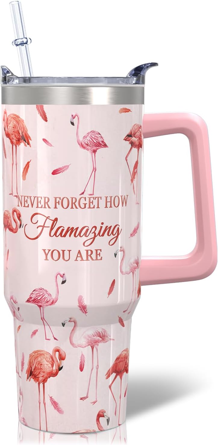 30oz Cartoon Castle Gifts for Castles Lovers-Bowknot Fireworks Tumbler with Handle with Lid and Straw Cup Stainless Steel Insulated Travel Coffee Mug - Birthday,Christmas Gift