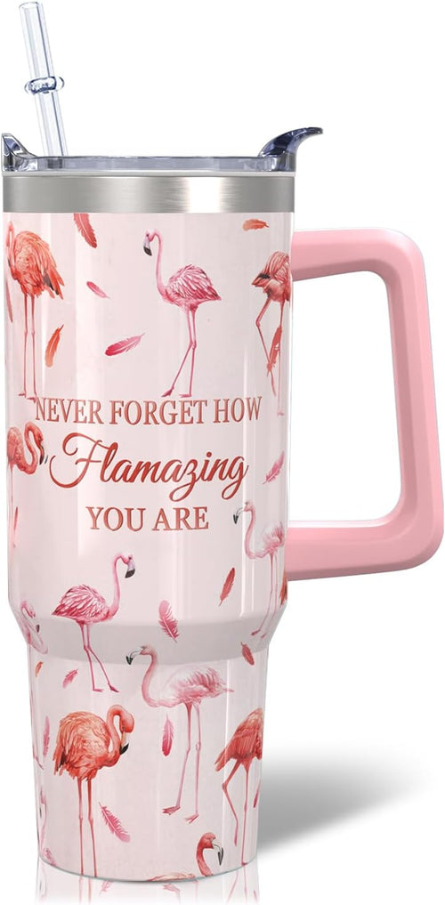 30oz Cartoon Castle Gifts for Castles Lovers-Bowknot Fireworks Tumbler with Handle with Lid and Straw Cup Stainless Steel Insulated Travel Coffee Mug - Birthday,Christmas Gift
