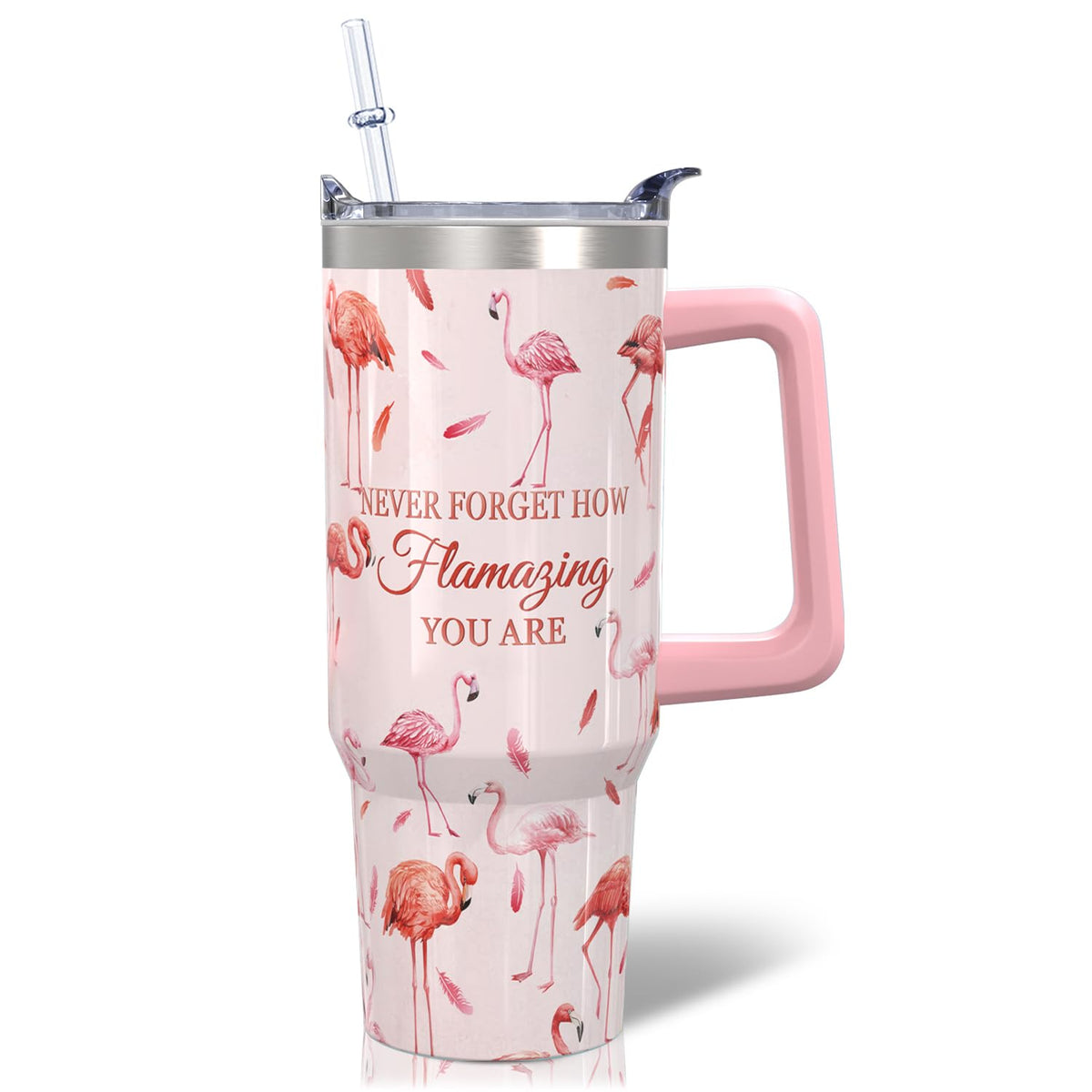 30oz Cartoon Castle Gifts for Castles Lovers-Bowknot Fireworks Tumbler with Handle with Lid and Straw Cup Stainless Steel Insulated Travel Coffee Mug - Birthday,Christmas Gift