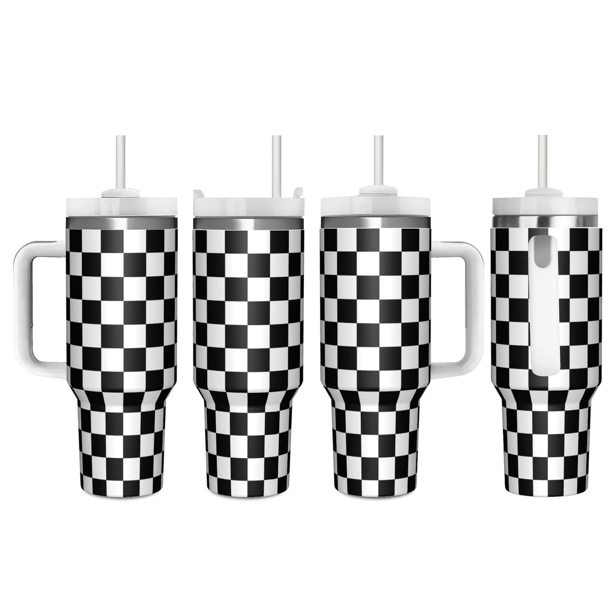 Cartoon Sharks 40 Oz (1200 ml) Ice Bully Cup with Handle Straw, Cute Sea Animals Stainless Steel Travel Insulated Tumbler, Personalized Coffee Mug for Birthday Festval Gifts