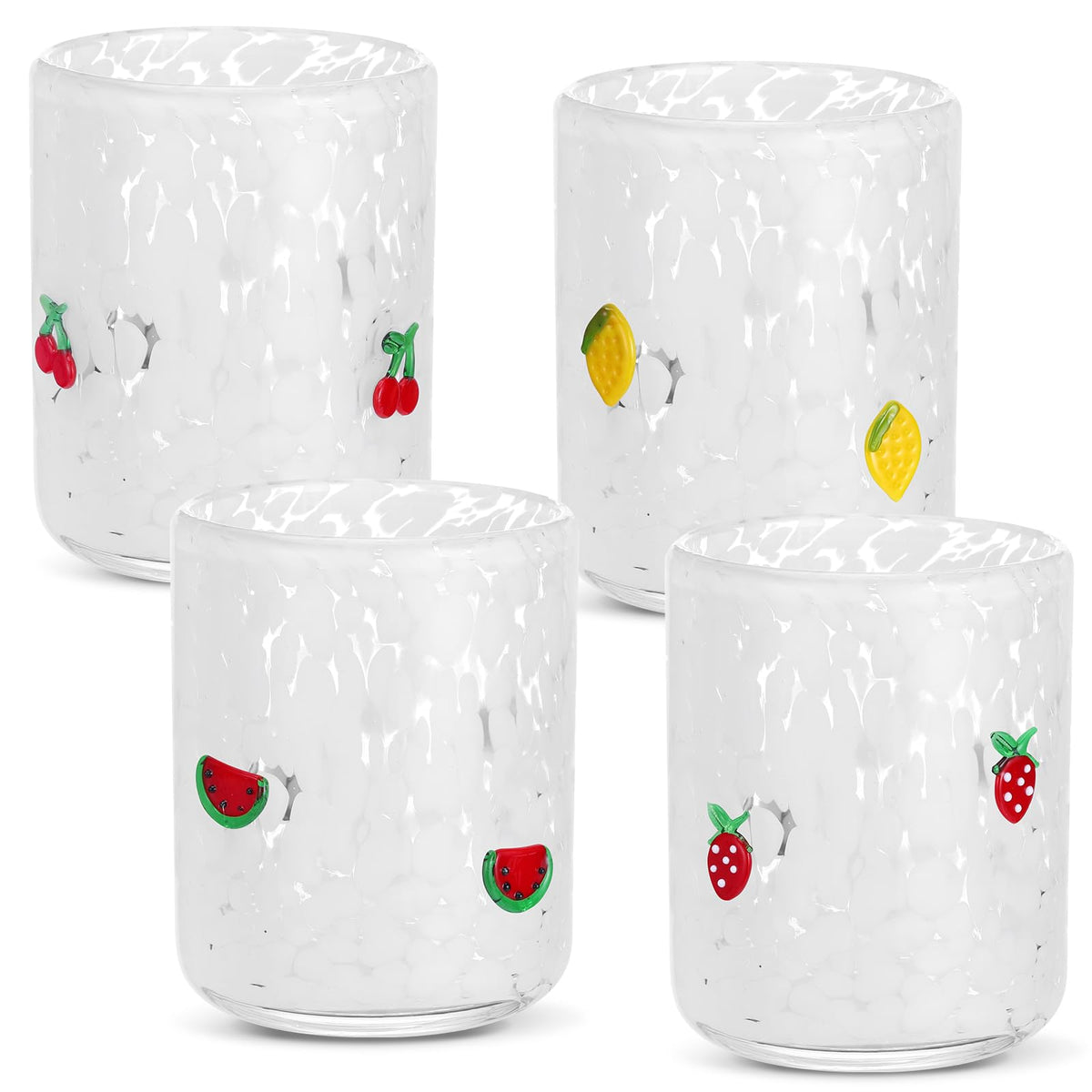 SiliFine 2 Pcs Candy Bear Icon Juice Glasses