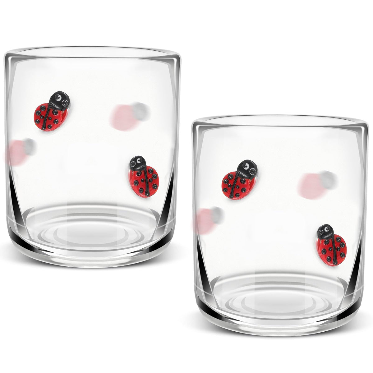 SiliFine 2 Pcs Candy Bear Icon Juice Glasses