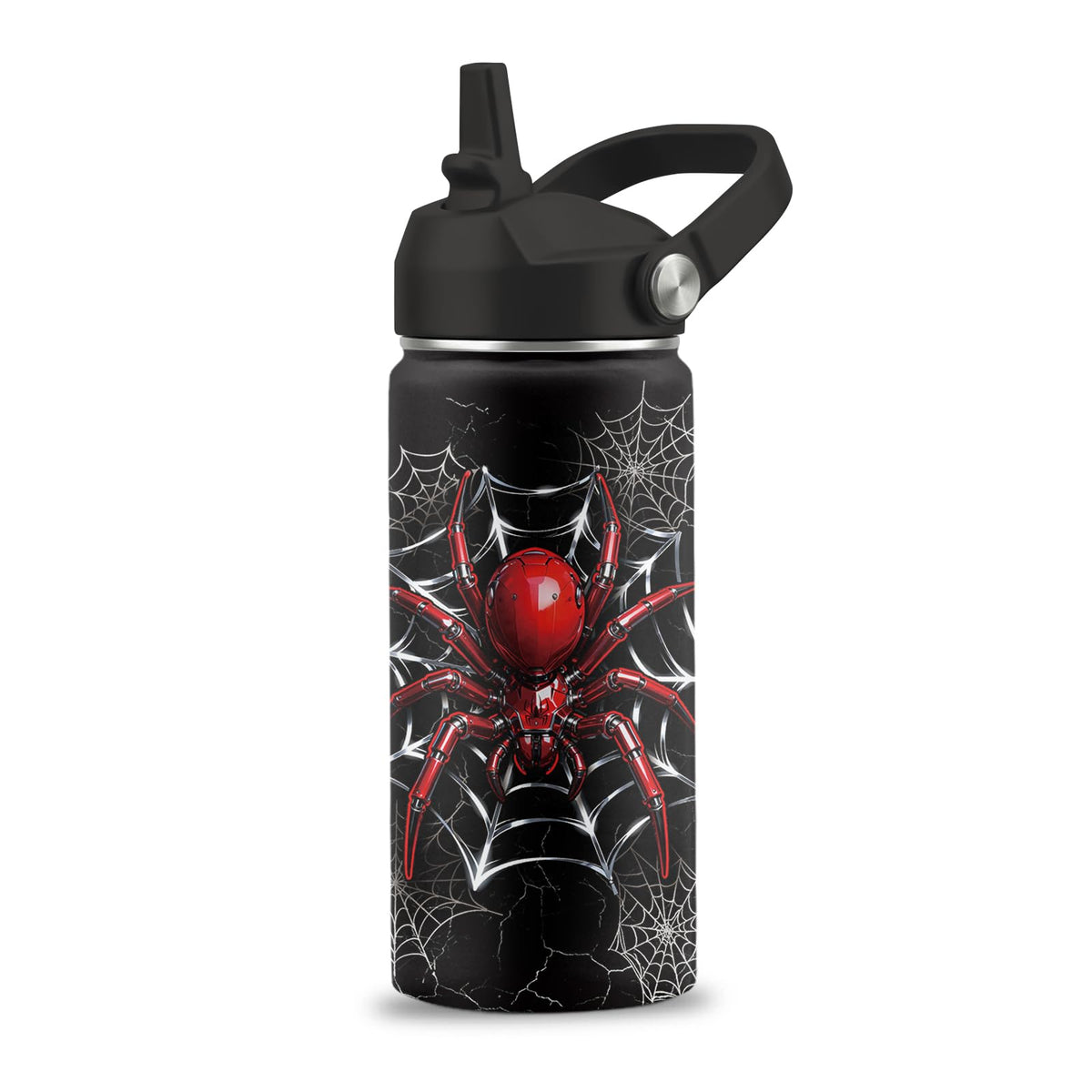 Cute Ambulance Car Water Bottle, 16 oz Water Bottles with Straw Lid