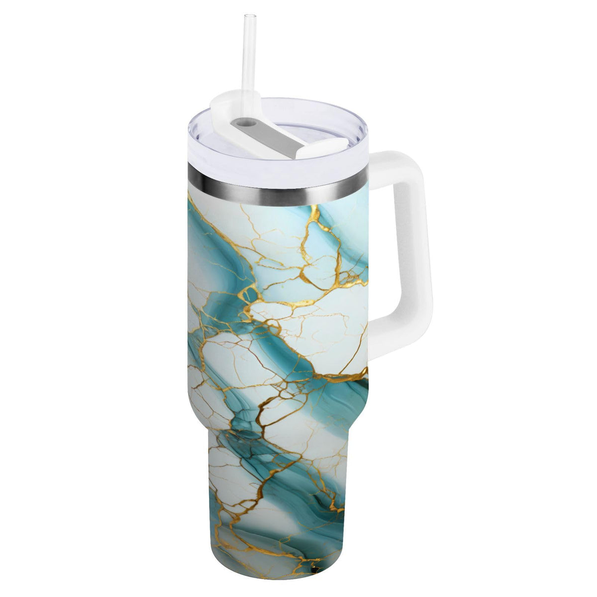 30oz Tumbler Cartoon Giraffes Insulated Coffee Cup Stainless Steel Travel Mug Car Water Bottle with Lid Straw Handle