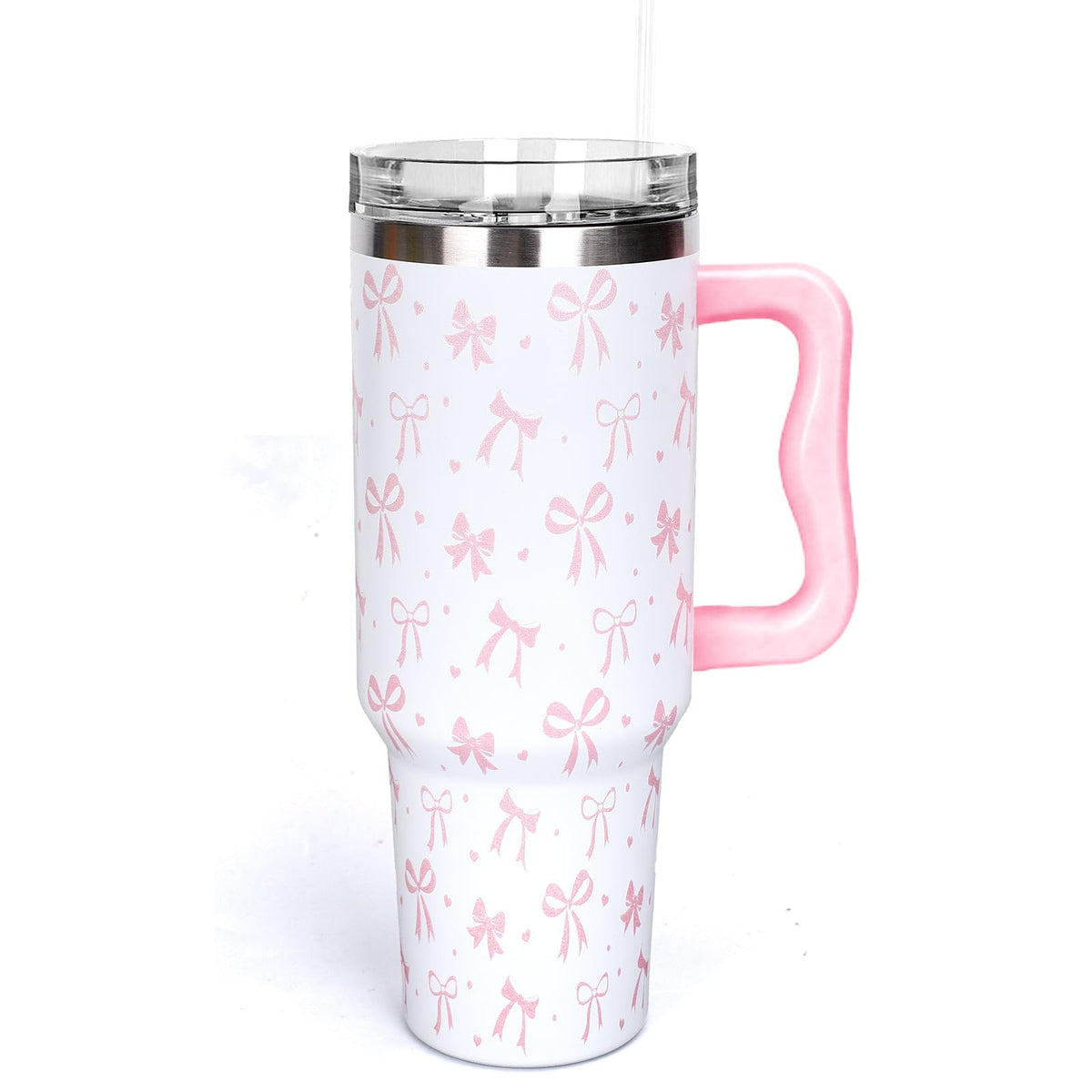Whaline 40 Oz Cartoon Sponge Tumbler with Handle Straw and Lid Ocean Themed Travel Tumbler Flower Bubble Jellyfish Coffee Cup for Friend Summer Holiday Birthday Party Favors