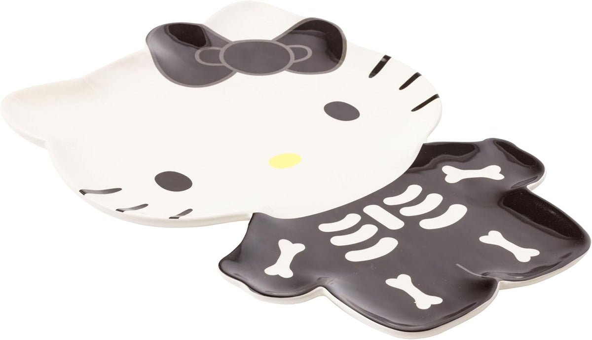 Silver Buffalo Sanrio Hello Kitty Halloween Skeleton Costume, Ceramic Plate