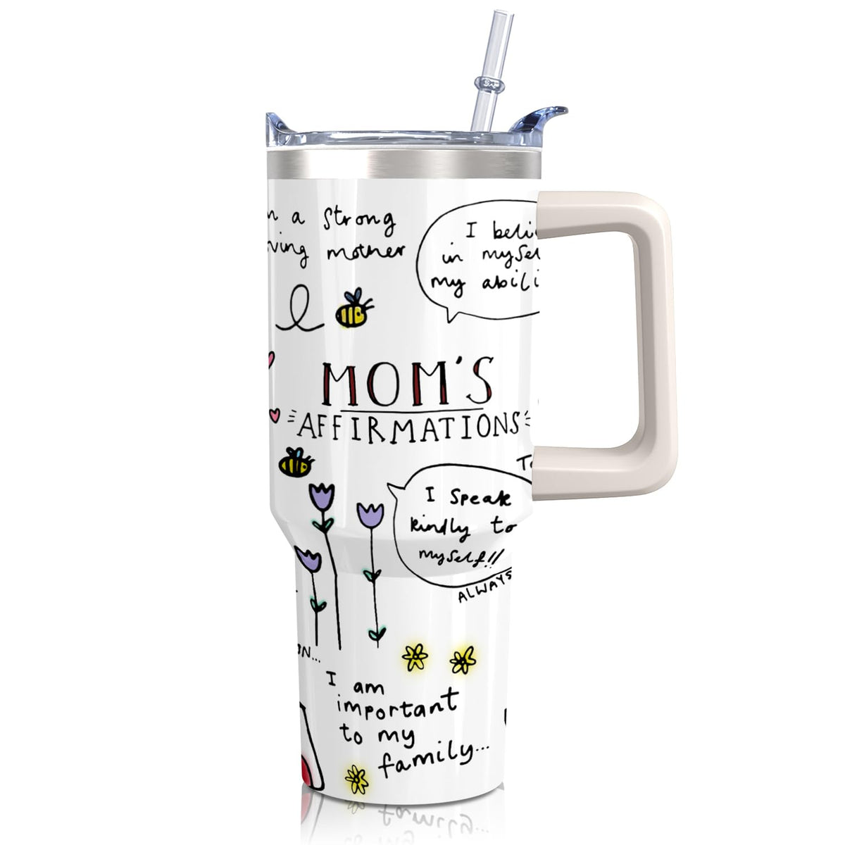30oz Cartoon Castle Gifts for Castles Lovers-Bowknot Fireworks Tumbler with Handle with Lid and Straw Cup Stainless Steel Insulated Travel Coffee Mug - Birthday,Christmas Gift