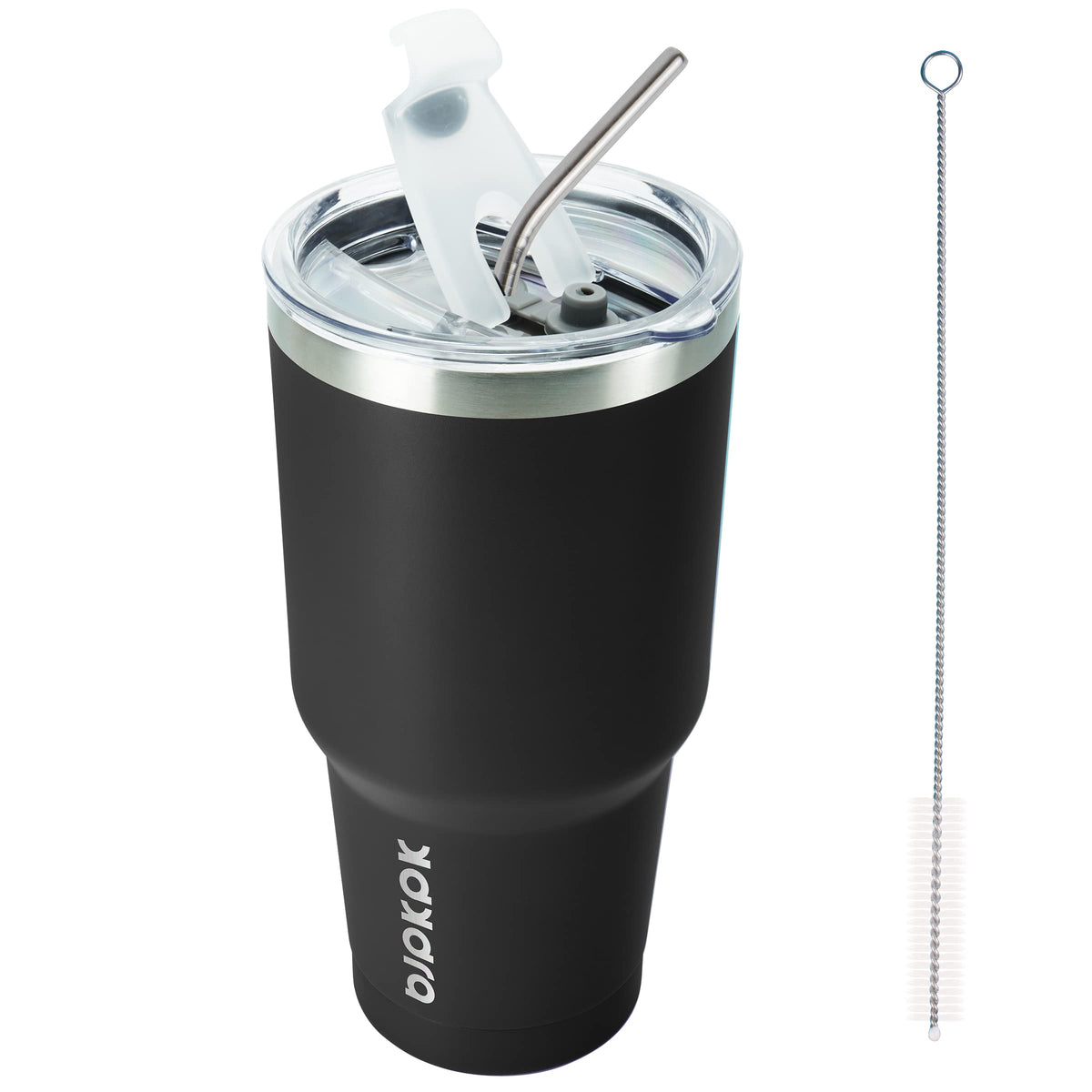 BJPKPK 30 oz Tumbler with Lid and Straw, Insulated Stainless Steel Cup